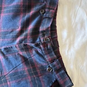 plaid straight pants